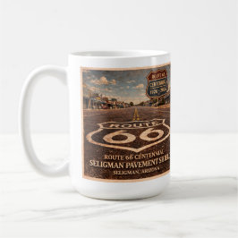 Caneca De Café Pavimento do Centenário da Rota 66 em Seligman pel