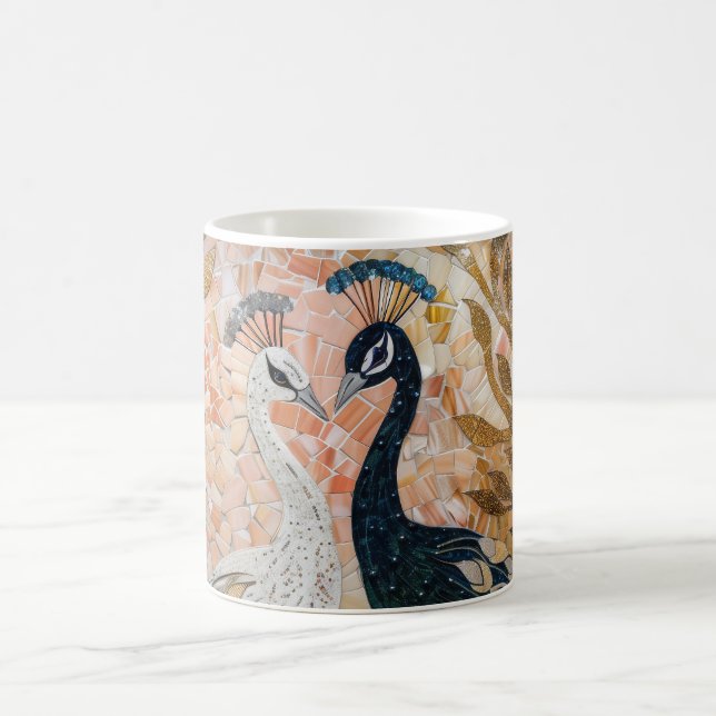 Caneca De Café Pavões Bonitos Glam Ouro   (Centro)