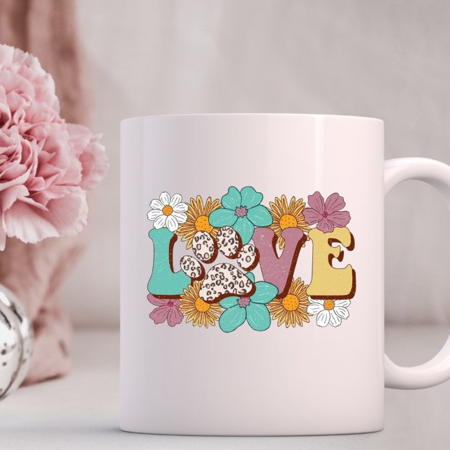 Caneca De Café Paw Love (Criador carregado)