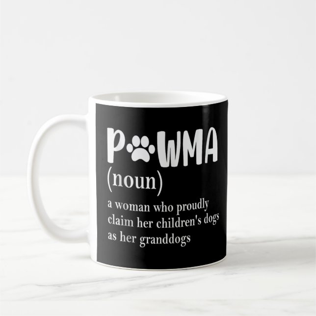 Caneca De Café Pawma Definition Mama Avó Tia Cachorada (Esquerda)