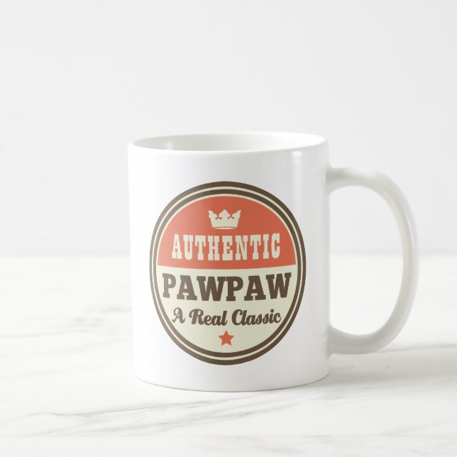 Caneca De Café Pawpaw autêntico um clássico real (Direita)