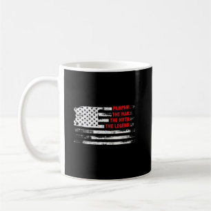 Caneca De Café Pawpaw The Man Myth Legend USA Flag Fathe