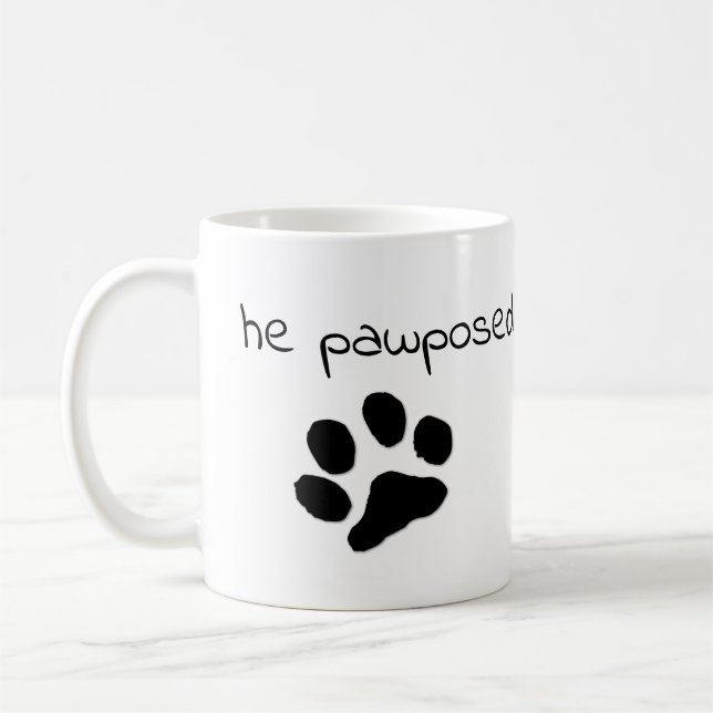Caneca De Café Pawposed! (Esquerda)