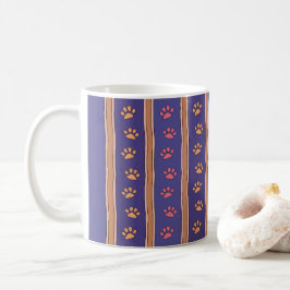 Caneca De Café Pawprint Pattern