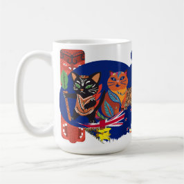 Caneca De Café Paws of Aotearoa | New Zealand Culture Cats Art