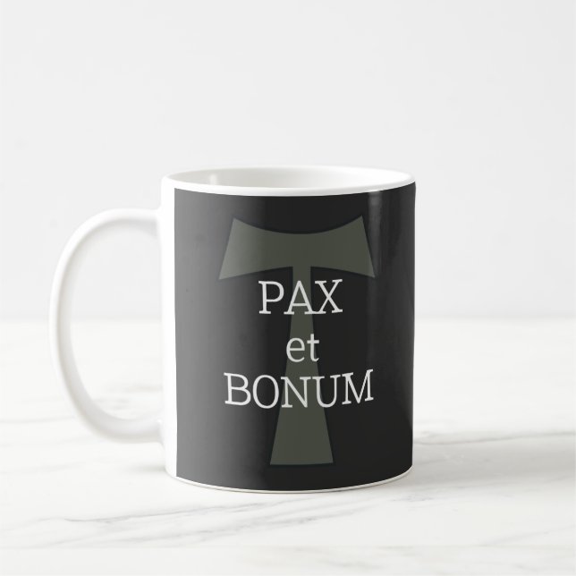 Caneca De Café Pax et Bonum (Paz e Bem)   (Esquerda)