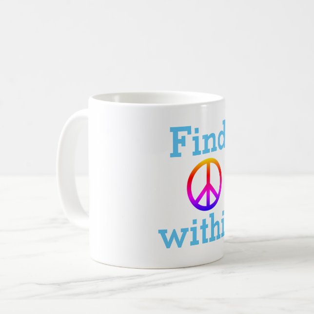 Caneca De Café Paz  (Frente Esquerda)