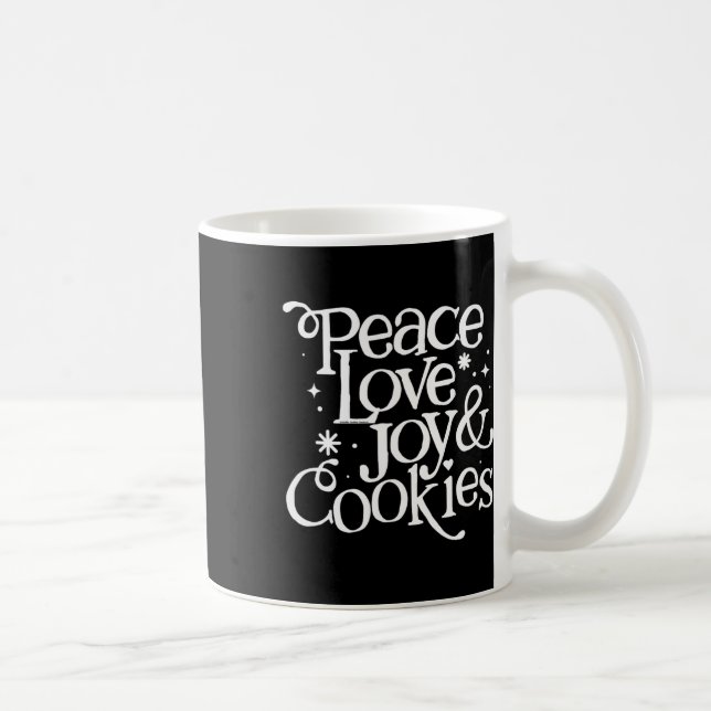 Caneca De Café Paz Amor Alegria E Cookies Natal (Direita)