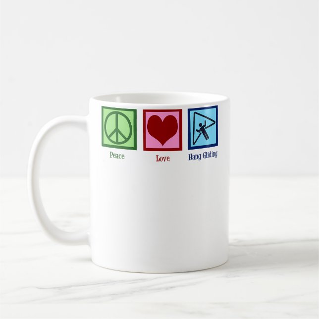 Caneca De Café Paz Amor Asa Delta (Esquerda)