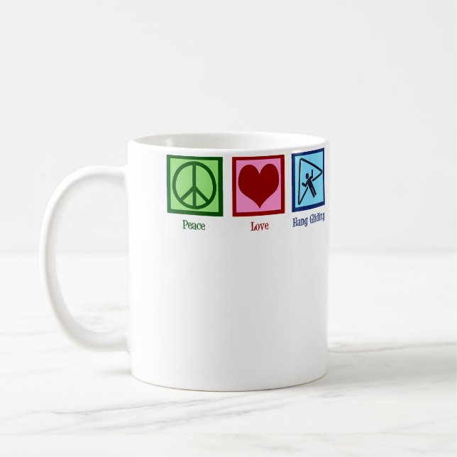 Caneca De Café Paz Amor Asa Delta (Esquerda)