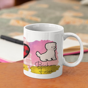Caneca De Café Paz Amor Bichon Frisé Cachorro Cachorro Cachorro C