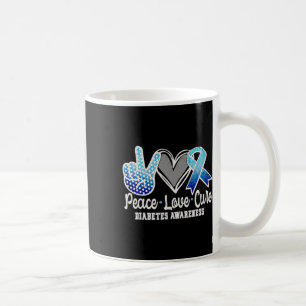 Caneca De Café Paz Amor Cura Diabetes Consciência 1