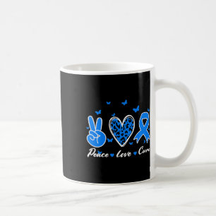 Caneca De Café Paz Amor Cura Diabetes Sensibilização Mulheres Cri