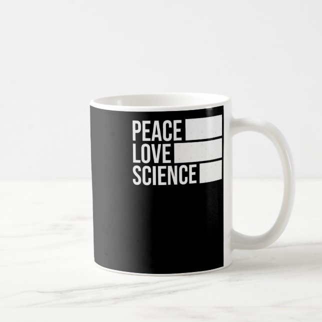 Caneca De Café Paz, Amor E Ciência! Vinheta2 (Direita)