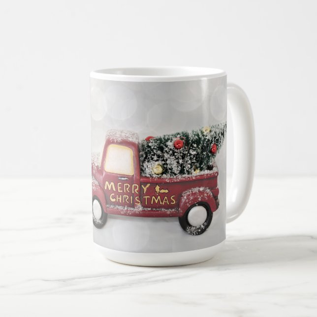 Caneca De Café Paz Amor e Joy Toy Truck Feliz Natal (Frente Esquerda)