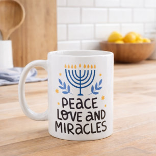 Caneca De Café Paz, amor e milagres