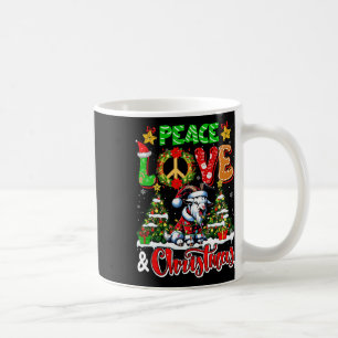 Caneca De Café Paz Amor E Papais noeis Adoráveis De Natal Vão Par