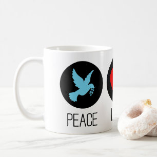 Caneca De Café Paz amor e unicórnios