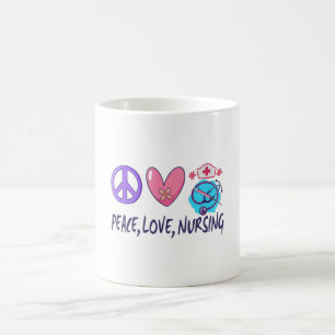 Caneca De Café Paz Amor Enfermagem