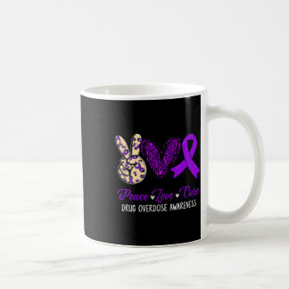 Caneca De Café Paz Amor Esperança Laço Roxo Conscientização sobre