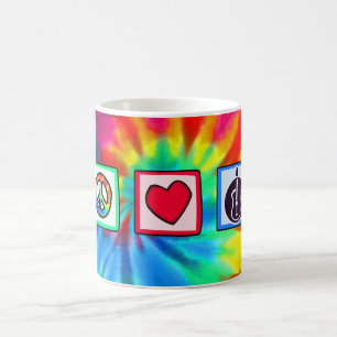 Caneca De Café Paz, amor, guitarra acústicas