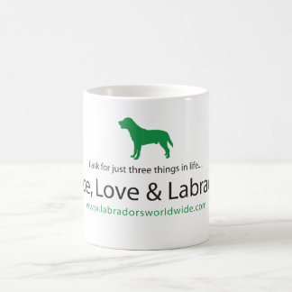 Caneca De Café Paz, amor & Labradors