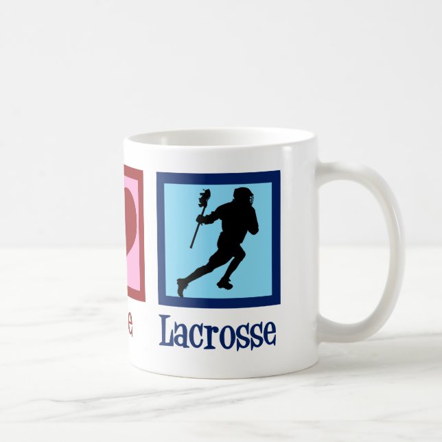 Caneca De Café Paz Amor Lacrosse (Direita)