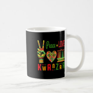 Caneca De Café Paz Amor Patrimônio Africano Kwanzaa Arte 1