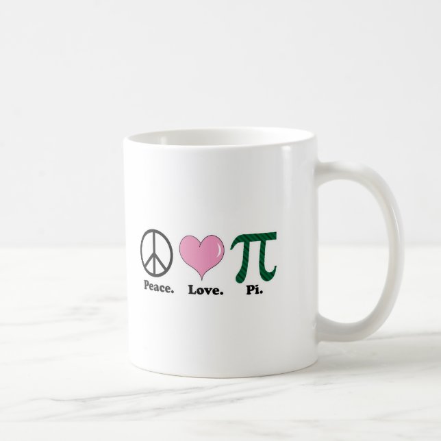 Caneca De Café paz amor pi (Direita)