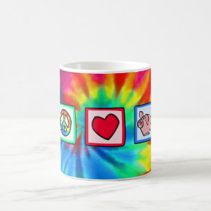 Caneca De Café Paz, amor, porcos