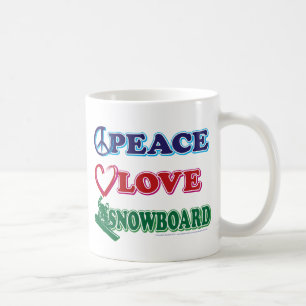 Caneca De Café Paz-Amor-Prancha-Neve
