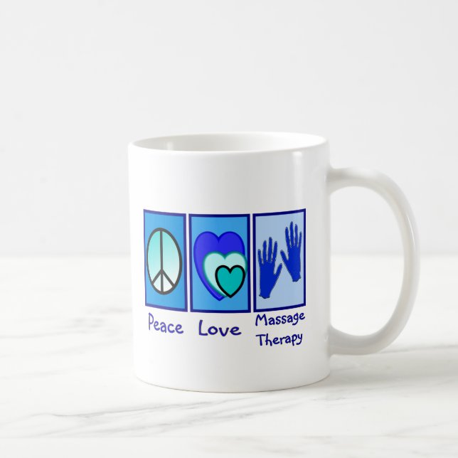 Caneca De Café Paz, amor, presentes da terapia da massagem (Direita)