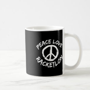 Caneca De Café Paz Amor Racketlon Dizia Projeto Racketlon Jogador