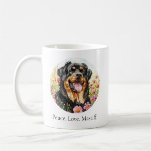 Caneca De Café Paz. Amor. Tibetan Mastiff Mug