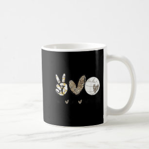 Caneca De Café Paz Amor Voleibol Mãe Leopardo Imprime Chita Pa