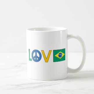 Caneca De Café Paz Brasil do amor