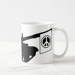 Caneca De Café Paz de mundo! Não guerra