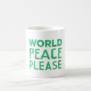 Caneca De Café Paz de mundo por favor