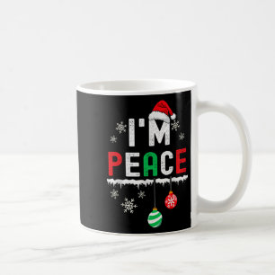 Caneca De Café Paz Divertida Eu Venho Em Paz Natal Casal Combinad
