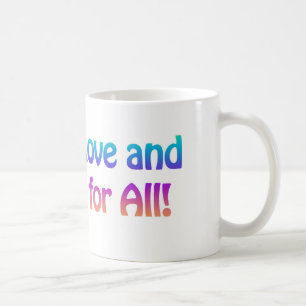 Caneca De Café Paz e Amor e Saúde para Todos