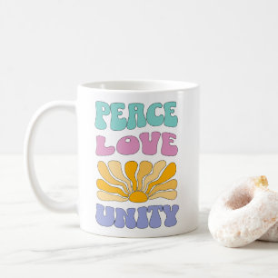 Caneca De Café Paz e Amor Unidade