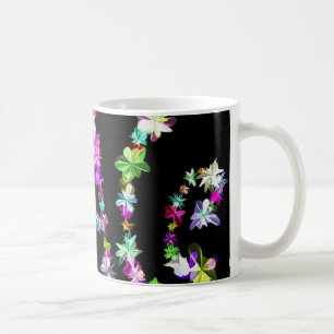 Caneca De Café "PAZ" em Impressão de Arte Floral