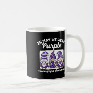 Caneca De Café Paz Esperança Amor Gnomos Roxo Fibromialgia