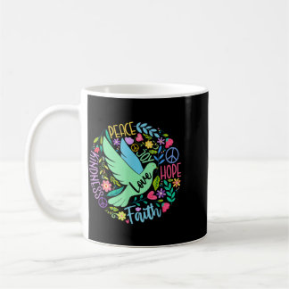 Caneca De Café Paz Esperança Amor Paz Passaro Mundo Groovy Hippie