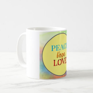 Caneca De Café Paz Esperança e Amor
