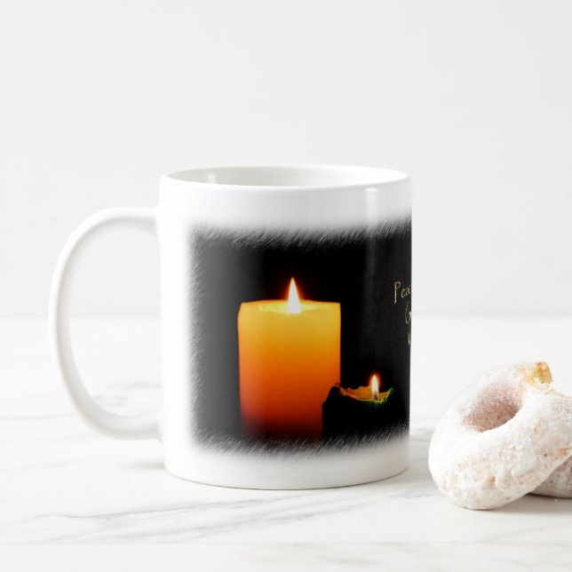 Caneca De Café Paz na Terra Velas de Natal (Com Donut)
