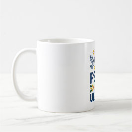 Caneca De Café Paz para a Arte Folclórica de Pixel na Ucrânia