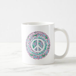 Caneca De Café Paz psicodélica