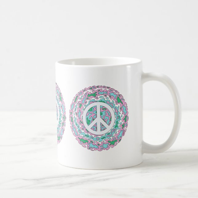 Caneca De Café Paz Psicodélica (Direita)