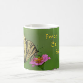 Caneca De Café Paz Seja Ainda Borboleta